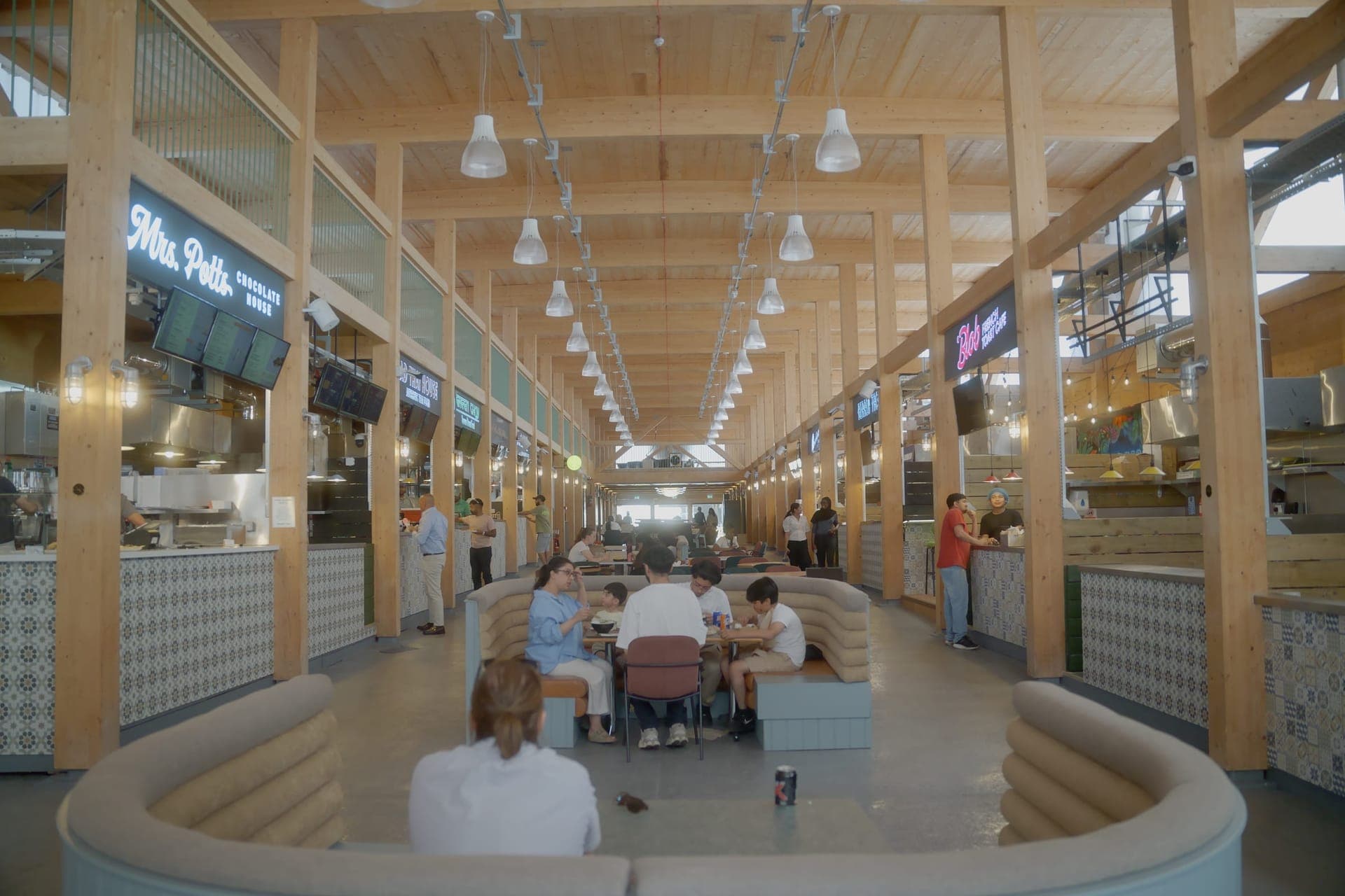 Inside Maison Noor food hall, Ilford